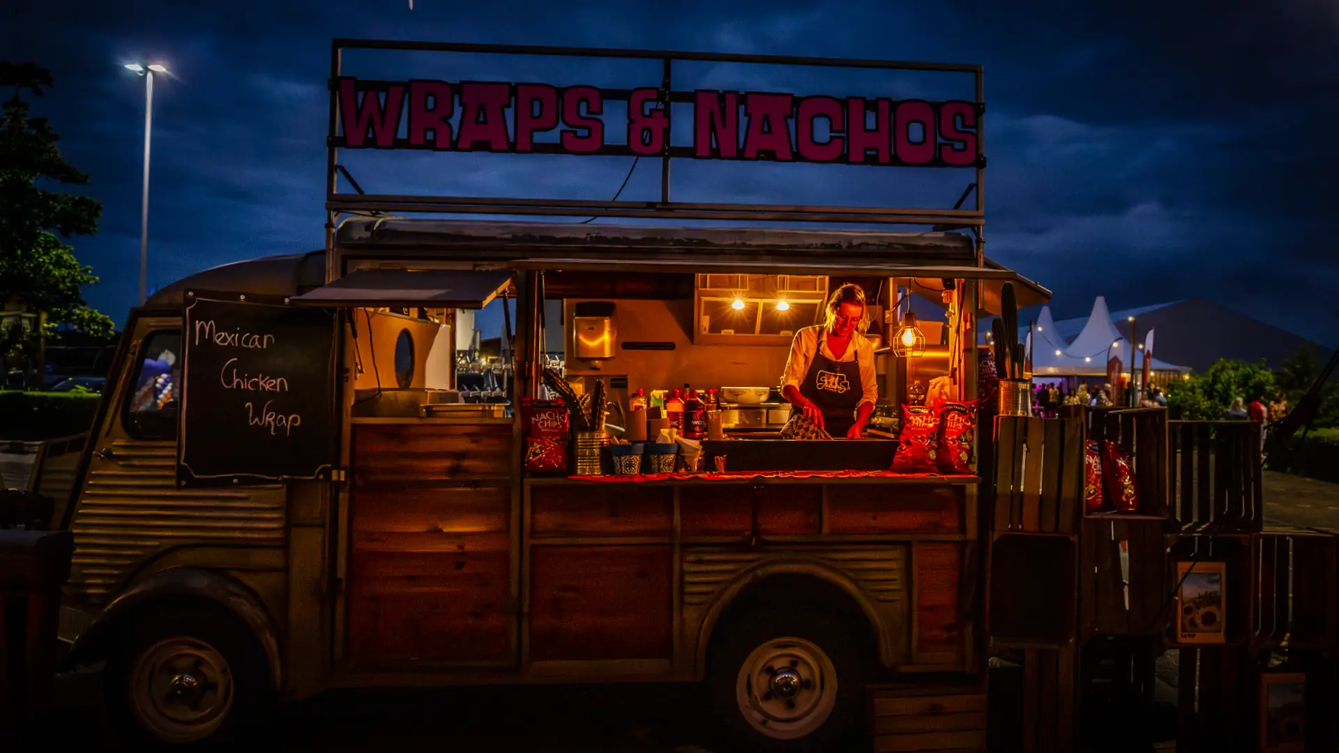 Kerst foodtruck bedrijfsfeest op eigen terrein